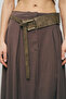 Women's Modal Retro Belted Flared Midi Skirt - 3