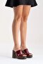 Derek Women's Genuine Leather Clogs Slippers Claret Red - 6