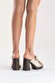 Dean Women's Genuine Leather Clogs Slippers Gold - 8