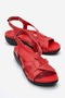 Orfeo genuine leather women's orthopedic sandal - red