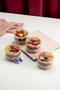 Set of 4 Borosilicate Glass Dessert Breakfast Magnolia Ice Cream Snack Bowls - Presentation Bowl - 4