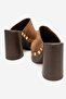 Drew Women's Genuine Leather Clogs Slippers Tan Suede - 3