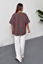 Women's 2-Strap T-Shirt with Heart Accessories Light Brown - 26Y 26606 - 5