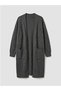 Gray Shawl Collar Women's Knitwear Cardigan