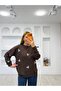 Modal Textured Sweatshirt with Heart Embroidery Detail - 4
