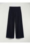 Lcw Studio Navy Blue Wide Leg Women's Trousers with Elastic Waist - 5