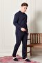 2 İplik Karyoka Stitched Men's Cotton Comfortable Pajama Set - 2
