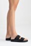Lusino Women's Genuine Leather Slippers Black - 7