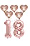Bal10 Rose Gold Color 18Th Birthday Foil Balloon Celebration Set