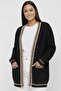 Women's Button-Front Double-Pocket Striped Plus Size Knitwear Cardigan - 2