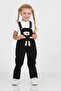 🧸   Girl's Teddy Bear Detailed Denim Salopet Pants - 2