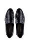 Men's Genuine Leather Black Loafer Shoes - 5