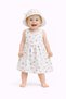 Sweet Baby Girl Floral Pattern Suspender Dress and Hat Set Summer Cotton Baby Dress - 3