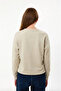 Regular Organic Cotton Beige Women's Sweatshirt - 4