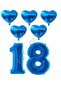 Best Dark Blue Color 18Th Birthday Foil Balloon Celebration Set