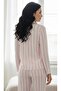 Buttoned Classic Striped Relaxed Fit Wrinkle Resistant Fade Resistant Meter Print Premium Pajama Set - 6