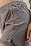 Training Sri-12 Fit Pi Mid Waist 2-in-1 Leggings Women's Sports Shorts Gray - 4