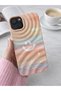 iPhone 13 Compatible Pastel Wave Pattern Smile Silicone Phone Case - 2