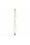 Anti-Tarnish Steel Zircon Stone Rotating Tip Necklace - 3