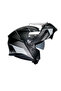 Perception Matt Black Silver Çene Açılır Kask - 5