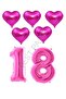 Best Fuchsia Color 18Th Birthday Foil Balloon Celebration Set