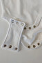 Organic Cotton Body Suit Extension Device with 3 Snaps 9.5 mm - 4
