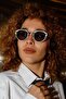 Unisex Retro White Frame Black Glass Sunglasses - 51 Ekartman - 2
