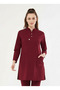 Hijab Tek Üst Burgundy Lycra Women's Medical Uniform Doctor and Nurse Uniform Surgical - 3