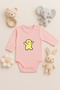 Baby Bodysuit (Snap Fasteners) Unisex Cute Bodysuit 100% Cotton Playing Cookies Printed