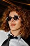 Unisex Retro White Frame Black Glass Sunglasses - 51 Ekartman