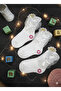 Bebe Accessorized Socks Coton Light Cream 3 Pairs