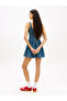 Pleated Stitching Denim Women's Denim Dress Dw0Dw220011A5 - 4