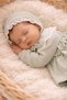 5-Piece Cotton Scalloped Waffle Fabric Newborn Baby Girl Hospital Discharge Bodysuit Set 0-3 Months Boxed - 6