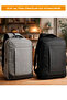 Black Laptop Backpack 15.6 Inch School Office Business Casual Lightweight Orthopedic Waterproof Fabric