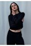 Women's Black Modal Fabric Soft Touch Sweatshirt - 3