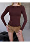 Crew Neck Slim Fit Long Sleeve Knitwear Blouse - 7