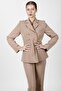 Buttoned Classic Blazer Jacket-Stone - 1181100 - 4