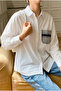 Women's White Pocket Embroidered 100% Cotton Shirt - 2