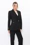 Men's Lapel Single Button Double-Breasted Women's Jacket - Black - 1184100 - 4