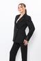 Men's Lapel Single Button Double-Breasted Women's Jacket - Black - 1184100 - 3