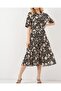 Women's Short Sleeve Patterned Dress 2560 - Black - 2