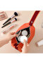 Canvas Travel Makeup Pouch with Handle Button Design - 2