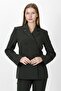 Buttoned Classic Blazer Jacket-Khaki - 1181100 - 4