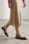Women's Pointed Toe Open Back Strap Casual Ballerinas Tafiza Brown Croco - 5