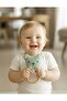 Natural Wooden Ring Teether and Rattle - Organic Cotton Baby Toy with Teddy Bear Figure - 7