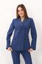 Buttoned Classic Blazer Jacket-Indigo - 1181100 - 4