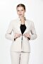 Hakim Yaka Classic Women's Jacket-Beige - 1185100 - 6