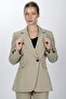 Men's Lapel Single Button Double Breasted Women's Jacket - Bamboo - 1184100 - 5