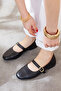 Genuine Leather Belt Detailed Soft Sole Ballerinas - 4
