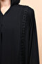Celestial Jet Open-Stitch Abaya - 5